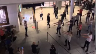 Flash mob proposal in Copenhagen Airport