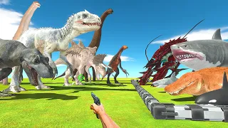 FPS Avatar in Jurassic Park Rescues Sea Monsters and Fights Dinosaurs-Animal Revolt Battle Simulator