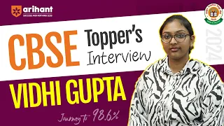 Vidhi Gupta I CBSE Topper I Q&A Session I Journey to 98.6% I Arihant Publications