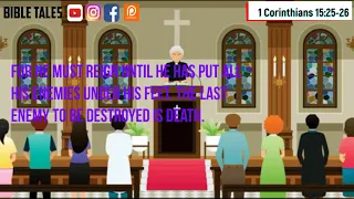 1 Corinthians 15:25-26 Bible Animated verse 16 April 2021