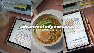 Study vlog ☁️ | advance study sessions for the upcoming semester, lots of annotations & note-taking