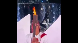 Naomi Osaka lits the Olympic cauldron at the 2020 Tokyo Olympics Japan.