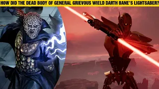 How Did The Body Of General Grievous Wield Darth Bane's Lightsaber? #shorts