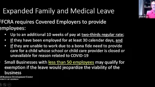 Families First Coronavirus Response Act Overview, hosted by Small Business Series