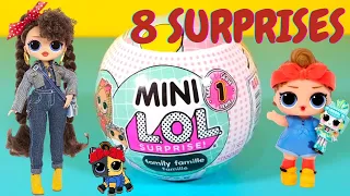 LOL SURPRISE MINI FAMILY SERIES 1 - Unboxing and Review 8 PIECES MINI TOYS