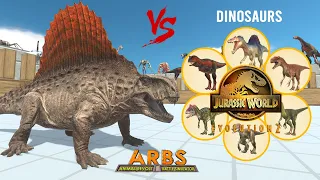 Dimetrodon (JWE 2) VS DINOSAURS - Animal Revolt Battle Simulator New