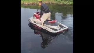 SeaDoo RXP 215 With GSX-R1000 Engine Idling test. Need some turboshit...