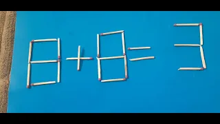 8+8=3.переставьте 2 спички#головоломка #math #puzzle #задачаСпички