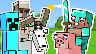 Iron Golems, Goats & SUPERCHARGED Survival | Block Squad (Minecraft Animation)