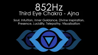 'Intuition & Inspiration' 852Hz | Pure Solfeggio Frequency | Third Eye Chakra | 1 Hour