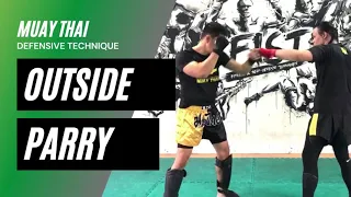 Muay Thai Defensive Technique: Outside Parry
