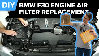 How To Replace a BMW F30 Engine Air Filter (BMW 3-Series F30 F31 320i 328i 330i xDrive & More)