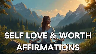 Self Love and Worth Affirmations. Self-Programming Repetitive Affirmations.