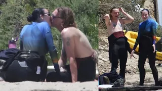 Stranger Things villain Jamie Campbell Bower enjoys sweet kisses with girlfriend on beach date