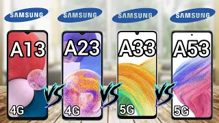 Samsung Galaxy A53 5G Vs Galaxy A33 5G Vs A23 4G Vs A13 4G | Full Comparison (2022)