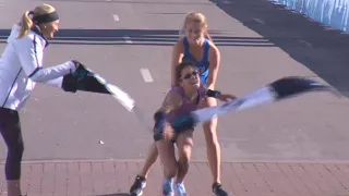 Stranger Carries Woman to Marathon Finish Line