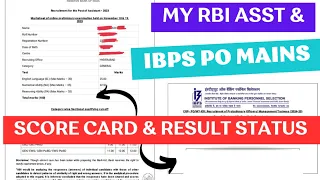 MY RBI Asst. & IBPS PO MAINS Result 🙂 ||