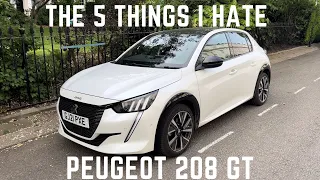 5 THINGS I HATE ABOUT THE 2022 PEUGEOT 208 GT REVIEW!!! HOW DID THIS WIN CAR OF THE YEAR?!?!