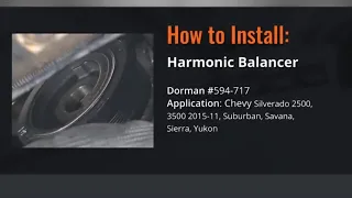 Harmonic Balancer Installation Video by Dorman Products