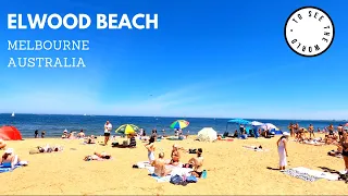 ELWOOD BEACH - MELBOURNE - AUSTRALIA- Summer day ASMR walk along promenade