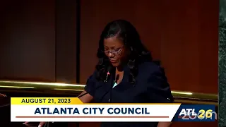 #Atlanta City Council Meeting: August 21, 2023 #atlpol