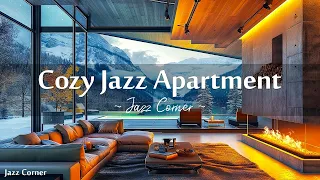 Cozy Jazz Apartment ☕ Relaxing Jazz Music and Crackling Fireplace in The Winter Luxurious Apartment