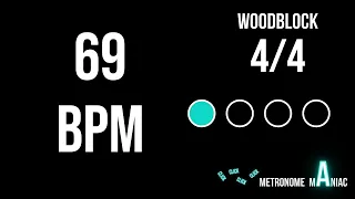 Metronome 69 BPM 4/4 - Woodblock