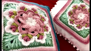 Very easy idea to make Spring flowers Incredible CROCHET PATTERN with a knitting design Beautiful