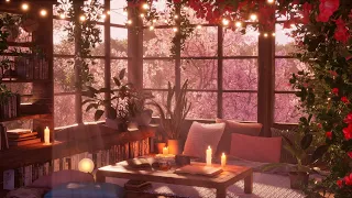 Cozy Spring Garden room Ambience - Relaxation Among the Chirping and Rustling of Nature - 8 hrs