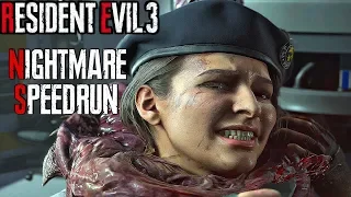 RESIDENT EVIL 3 Remake - Nightmare Mode Speedrun 01:05:12 (4K 60FPS)