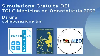 Risoluzione Quesiti Simulazione DEI - TOLC MEDICINA 2023