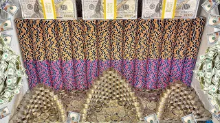 MUST SEE… MEGA WALL OF CASH FALLS DOWN! HIGH RISK COIN PUSHER 10 QUARTER CHALLENGE! MEGA JACKPOT!