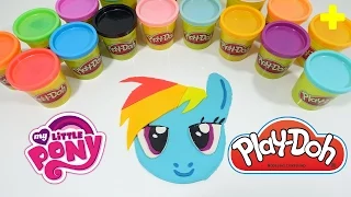 GIANT Play-Doh MY LITTLE PONY RAINBOW DASH Surprise Egg Decoration - DIY Play-Doh Challenge!