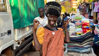 Shopping at Uganda’s Biggest local market! 🥰Clothes and groceries #village #life #cooking