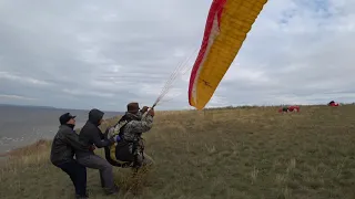 Старт в сильный ветер по тольяттински