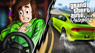 RUNNING FROM THE COPS WITH A REAL STEERING WHEEL - GTA RP