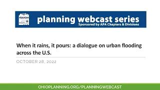 When it rains, it pours: a dialogue on urban flooding across the U S