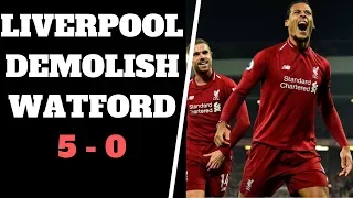 LIVERPOOL 5 - 0 WATFORD .... | Highlights | English commentary