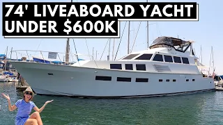 Лодка Perfect LA Liveaboard Boat $ 495,000 Тур на BERTRAM 74 1971 года с полным переоборудованием