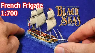 Black Seas French Frigate - using l'Hermione as inspiration for a 1/700 model for wargame