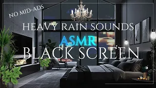 RELAXING ASMR Heavy Rain Sounds [BLACK SCREEN]