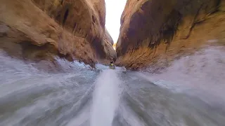 Jet Skiing Subway-like Canyon on Lake Powell, Utah