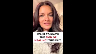 Want to know the SIGN OF HEALING? This is it.