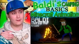 BALDI CAMPING! | Baldi's Basics Minecraft Animation (Random Encounters) | Reaction