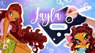 🫧 LAYLA/AISHA enchantix REDRAW // IPAD speedpaint (with music)