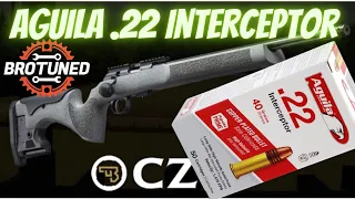 CZ457 LRP - Aguila .22 Interceptor - Ammo Test - 50 Yards