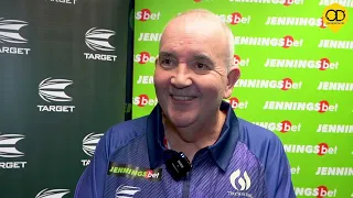 PHIL TAYLOR GLOWING ASSESSMENT ON LUKE LITTLER AND FALLON SHERROCK 9 DART LEG " HE'S A ONE OFF"