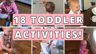 18 TODDLER ACTIVITIES! ACTIVITIES FOR TODDLERS 19-21 MONTHS  19-21 MONTH TODDLER ACTIVITIES