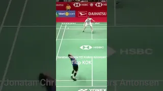 Jonatan Christie VS Anders Antonsen tiup kok #badminton