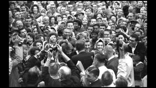 50 years later: JFK addresses crowd outside Hotel Texas in downtown Fort Worth.